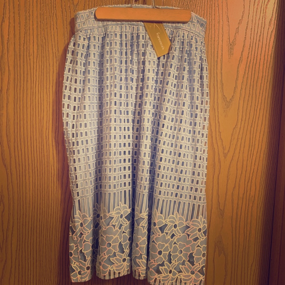 Blue Floral Spring Skirt